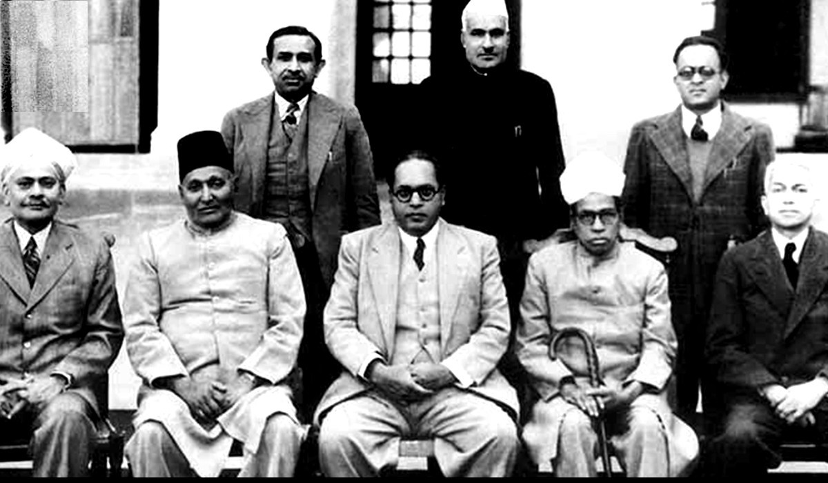 Bhimrao Ambedkar with members of drafting committee