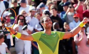Tennis player Rafael Nadal, won 14th french open title