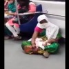 women with baby, didn't got seat in metro, 