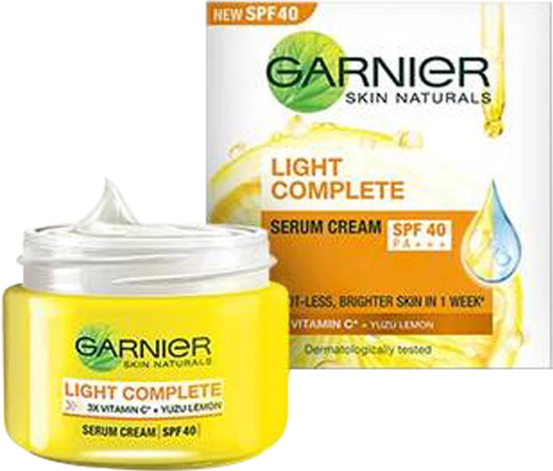 Garnier Skin Naturals Light Complete Serum Cream, Face creams for Summer