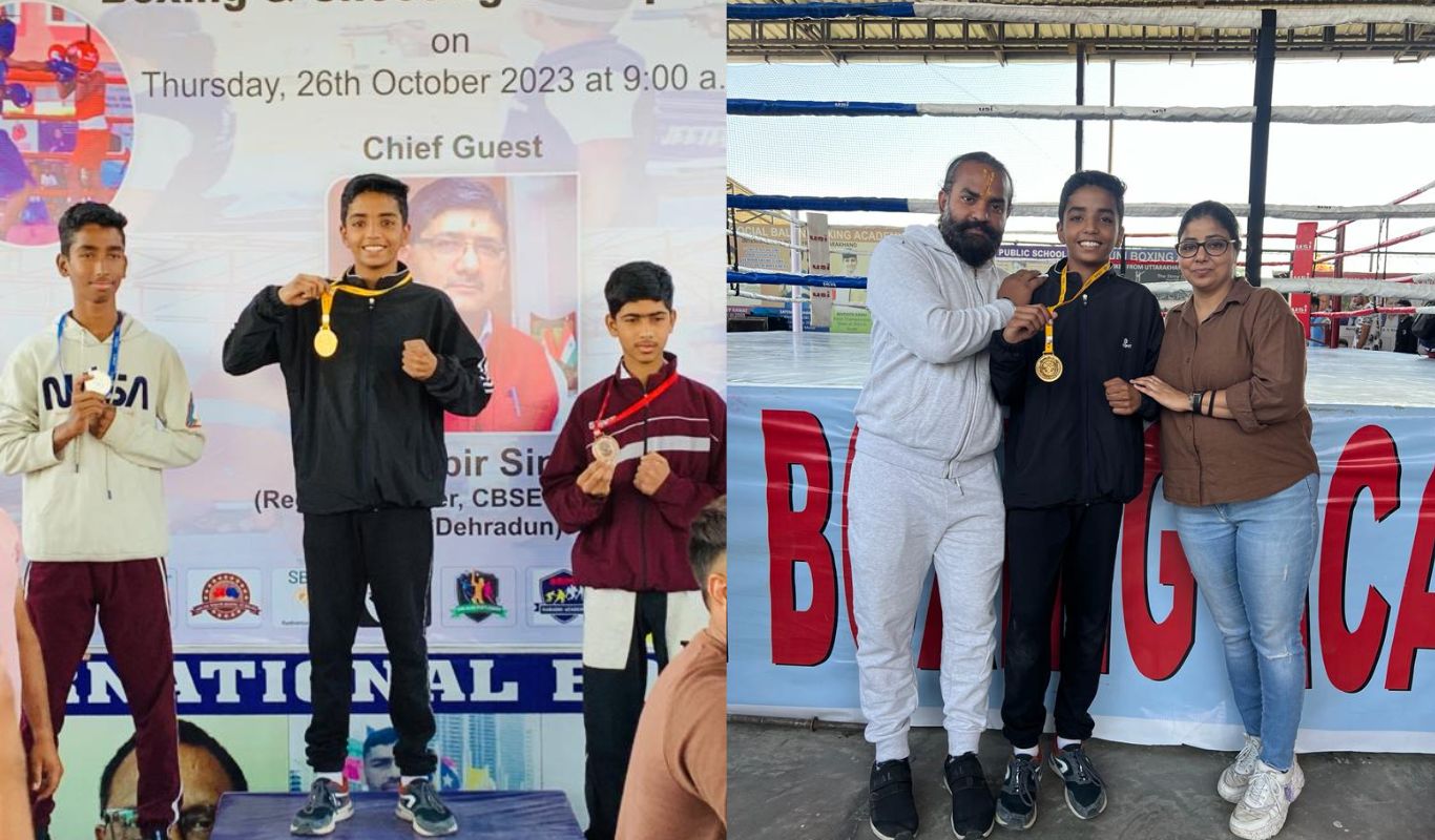 angad win gold medal in cbse cluster 2023