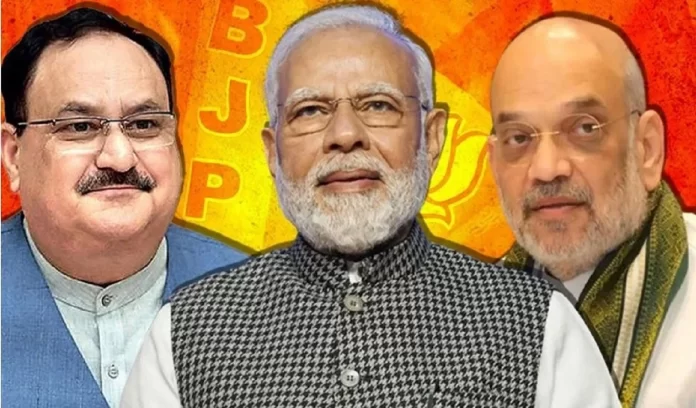 JP Nadda, Amit shah, Narendra Modi