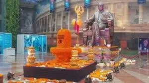 Ambedkar's statue Shivling controversy