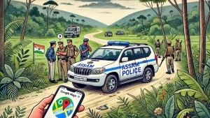 Google Map and Assam Police Nagaland