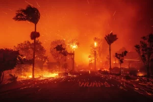 California Wild Fire Hollywood Hills