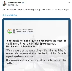 Nimisha Priya Case Death Penalty in Yemen