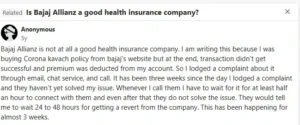 Bajaj health insurance controversy