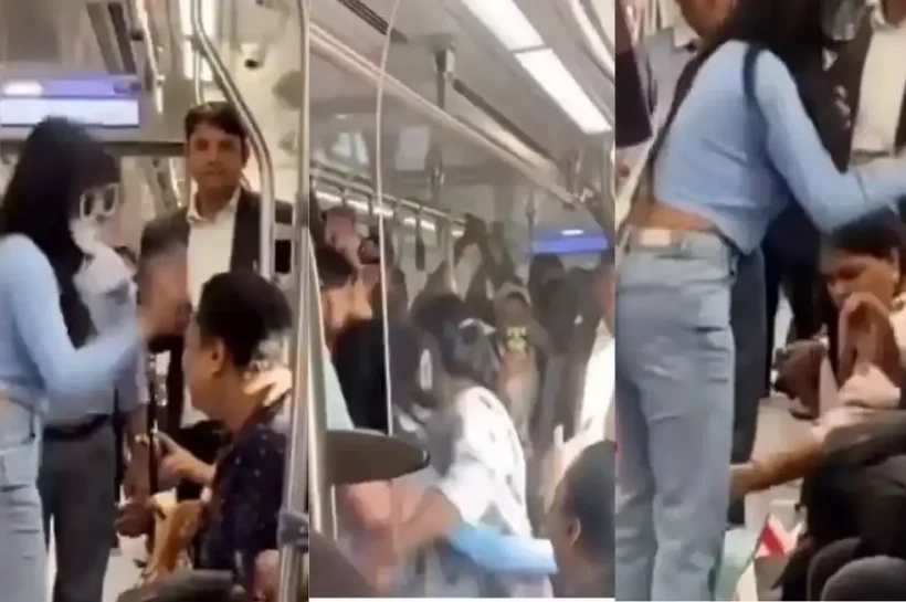 Delhi Metro Fight Video