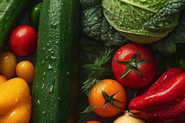 Hydrated body in summer, Hydrated vegetable in summer,