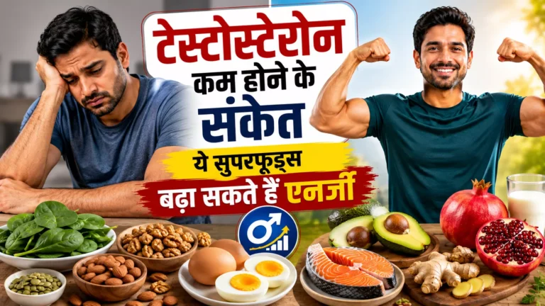 टेस्टोस्टेरोन कम होने के संकेत और टेस्टोस्टेरोन बढ़ाने वाले सुपरफूड्स