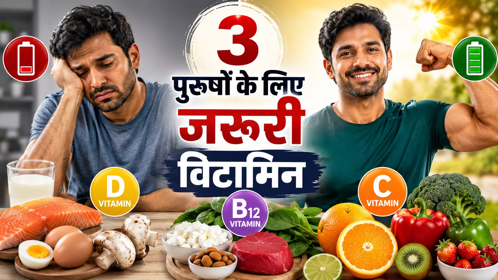 पुरुषों के लिए जरूरी विटामिन