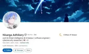 Who is Nisarga Adhikary