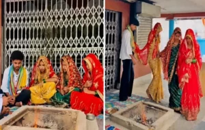 वायरल होने के लिए रच डाली तीन बहनों ने एक लड़के से शादी, पुलिस की एंट्री के बाद खुली पूरी पोल| Amroha viral wedding Amroha viral wedding