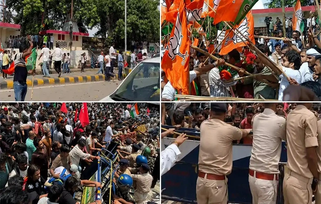 Patna BJP Congress clash