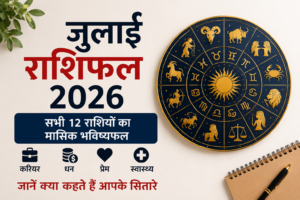 जुलाई राशिफल 2026: जुलाई में किस राशि को मिलेगा धन, नौकरी, प्यार और सफलता? जानें करियर, स्वास्थ्य और आर्थिक स्थिति का पूरा हाल जुलाई राशिफल 2026