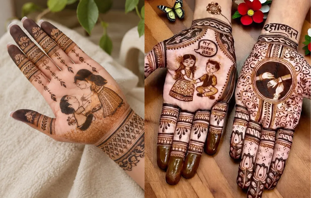 Brother-Sister Theme (Portrait) Mehndi