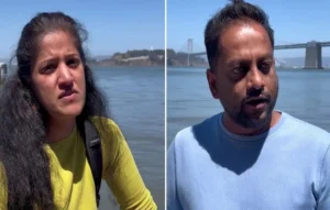 Indian couple US viral video