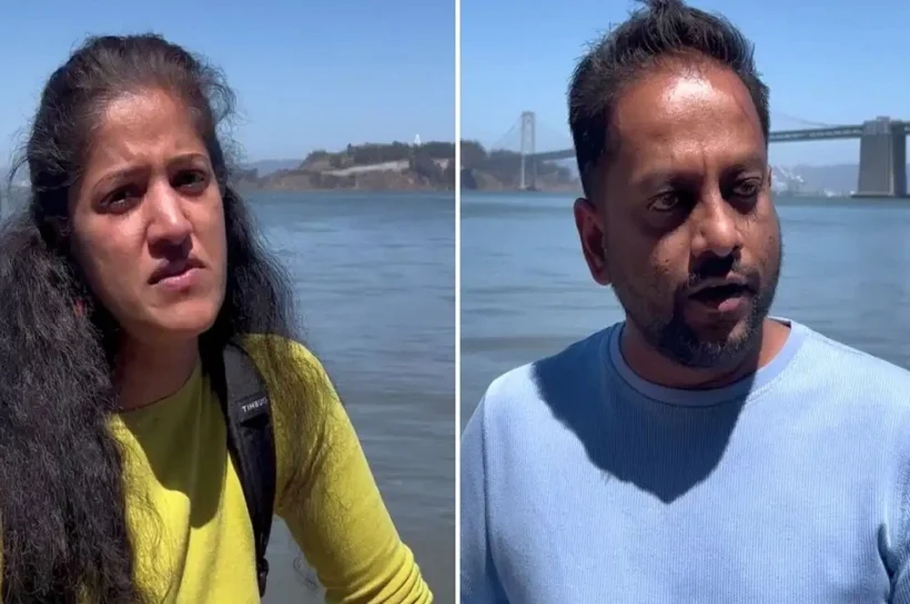 Indian couple US viral video