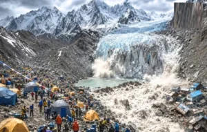 Mount Everest glacier melting
