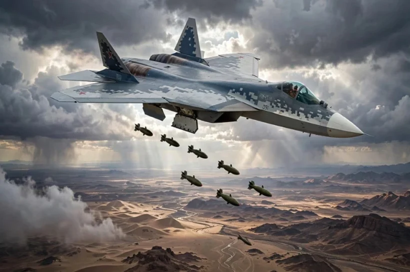 Su-57E stealth fighter jet
