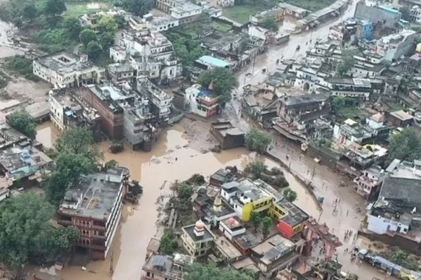 Mandakini river flood Chitrakoot