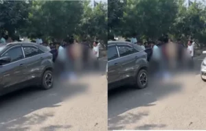 Indirapuram में ओवर स्पीड बाइक की कार से टक्कर, 1 युवक की मौत 1 गंभीर रुप से घायल Indirapuram Road Accident, Indirapuram Road Accident