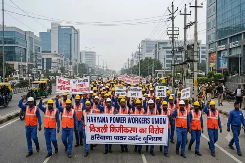 Haryana electricity employees strike