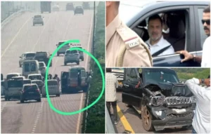 पूर्वांचल एक्सप्रेसवे पर बड़ा हादसा: राहुल गांधी के काफिले की 5 गाड़ियां और एम्बुलेंस आपस में भिड़ीं| Rahul Gandhi convoy accident Rahul Gandhi convoy accident