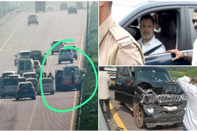 Rahul Gandhi convoy accident