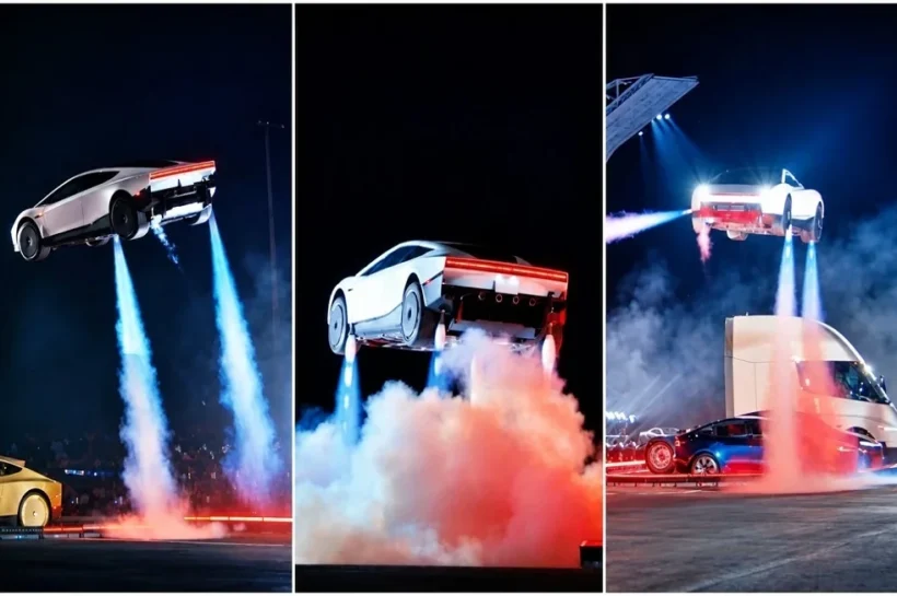 Tesla flying car demo