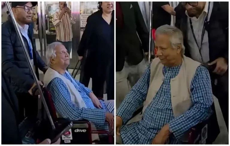 न्यूयॉर्क एयरपोर्ट पर पूर्व बांग्लादेशी प्रमुख मोहम्मद यूनुस का भारी विरोध: हत्यारे-आतंकवादी के लगे नारे| Yunus heckled JFK airport Yunus heckled JFK airport